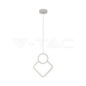 12W LED Lampada a sospensione in metallo di design 280 x 1800mm corpo bianco 3000K